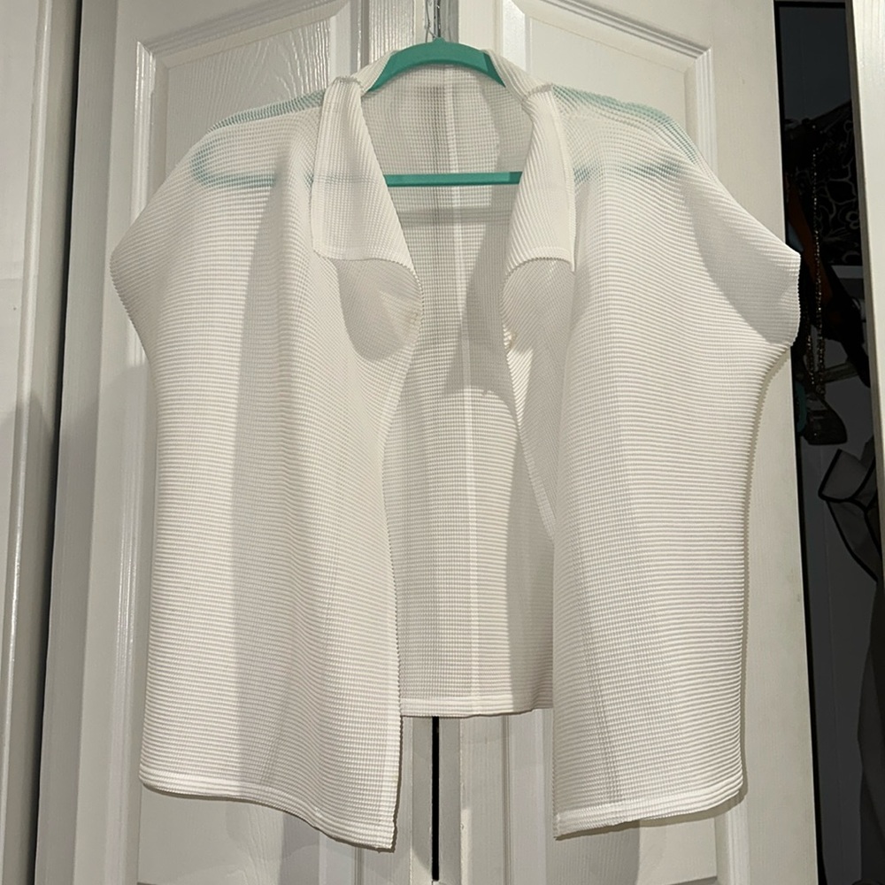 Issey Miyake short sleeve cardigan